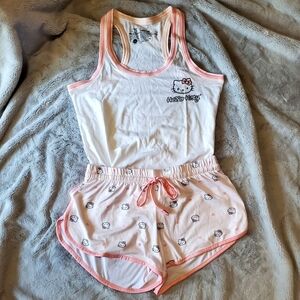 Hello Kitty Pajama Set Tank & Shorts Size Medium & Large NWT